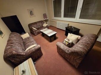 Za odvoz sedací souprava 3+2+1 - čistá, pěkná, pohodlná