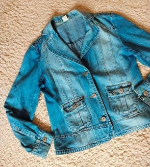 Dámská riflová bundička, sáčko, vel. 38, originální kousek