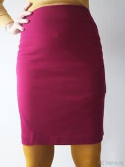 Vínová pouzdrová úpletová sukně Tatuum, v. 40