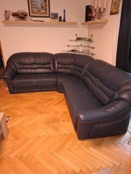 Kožená rohová sedačka