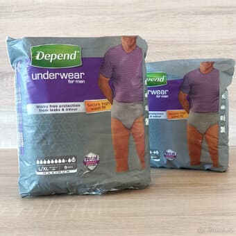 Inkontinenční kalhotky Depend MAXIMUM L/XL, 9 balení (81 ks)