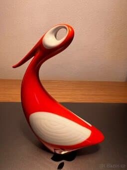 Royal Dux vodní pták, brusel, 60. léta Jaroslav Ježek