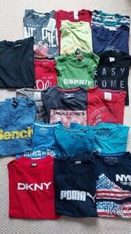 19× pánská trička L–XL – balík pro další prodej