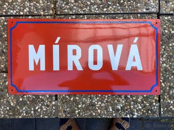 Cedule smaltovaná uliční stará 1.200 kč