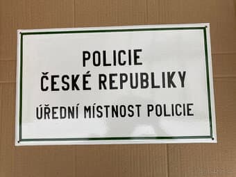 Cedule smaltovaná POLICIE  1.800 kč