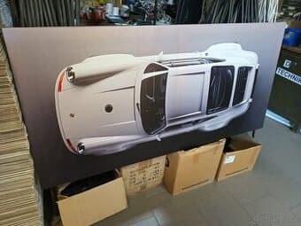 Prodám velký nástěnný obraz vč rámu Porsche carrera 2 x 1 m