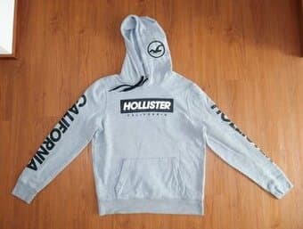 Šedá mikina, vel. L, zn. Hollister