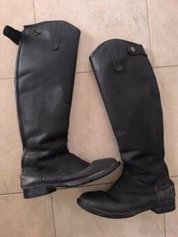 Vysoké kožené jezdecké boty