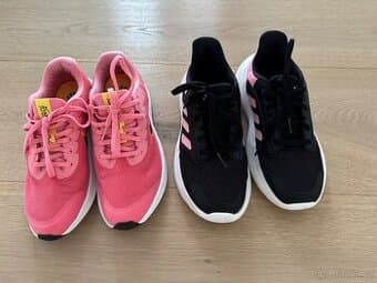 2x dívčí tenisky Nike a Adidas vel. cca 37,5