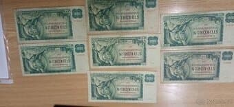 Kolekce 100 Kčs bankovek rok 1961