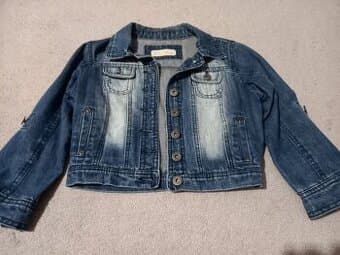 Džínová bunda crop vel. 36