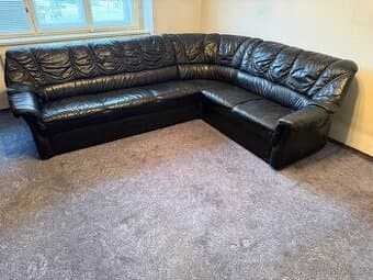 Kožená rohová sedačka