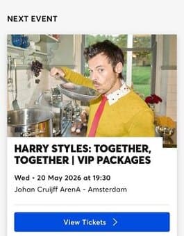 Harry Styles: Together, Together tour - VIP package