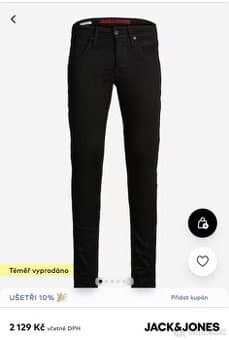 JACK & JONES Slimfit Džíny 'GLENN', Černá