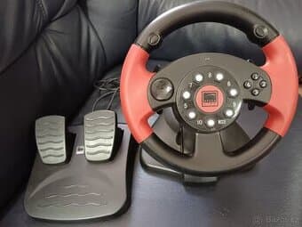 Závodní volant,pedály Red Lightning Wheel SL-6681-Speedlink