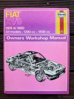 FIAT X1/9 BERTONE originální montážní manual servisní