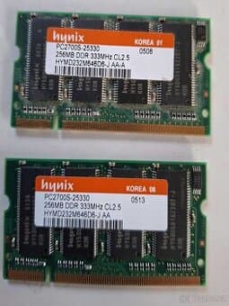 paměti DDR 256MB