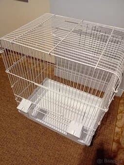 klec v bílé barvě vhodná pro kanáry andulky a malé ptáky vel