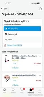 Elektrická koloběžka dětská