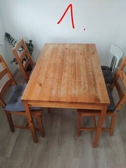 Stůl a 4 židle Ikea