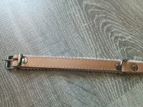 Kožený obojek podšitý filcem 35cm