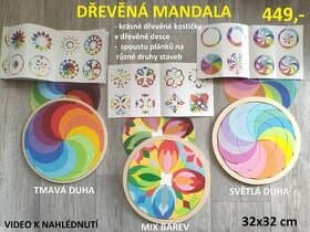 Dřevěná mandala- vkládačka
