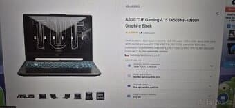 Herní notebook Asus Tuf Gaming - záruka