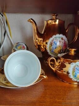 Luxusní celozlacená čajová souprava "Tři Grácie" –H&P Send