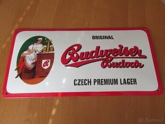 Smaltovaná cedule Budweiser Budvar