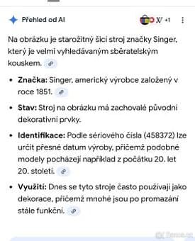 Šicí stroj Singer