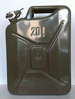 Kovový kanystr 20L na pohonné hmoty, plastové kanystry