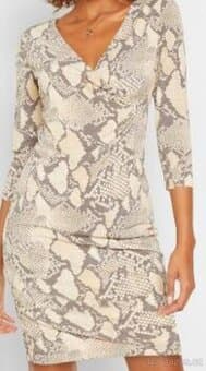 Béžové elegantní šaty v.52/54