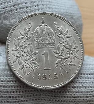 Krásná Stříbrná 1koruna RU 1915 Schwartz