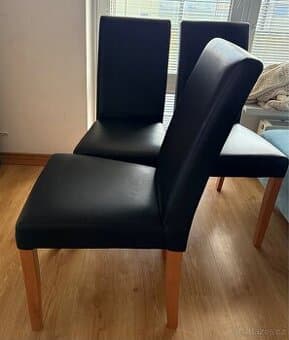 Koženkové jídelní židle