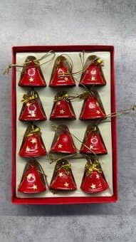 Retro vánoční zvonečky kovové