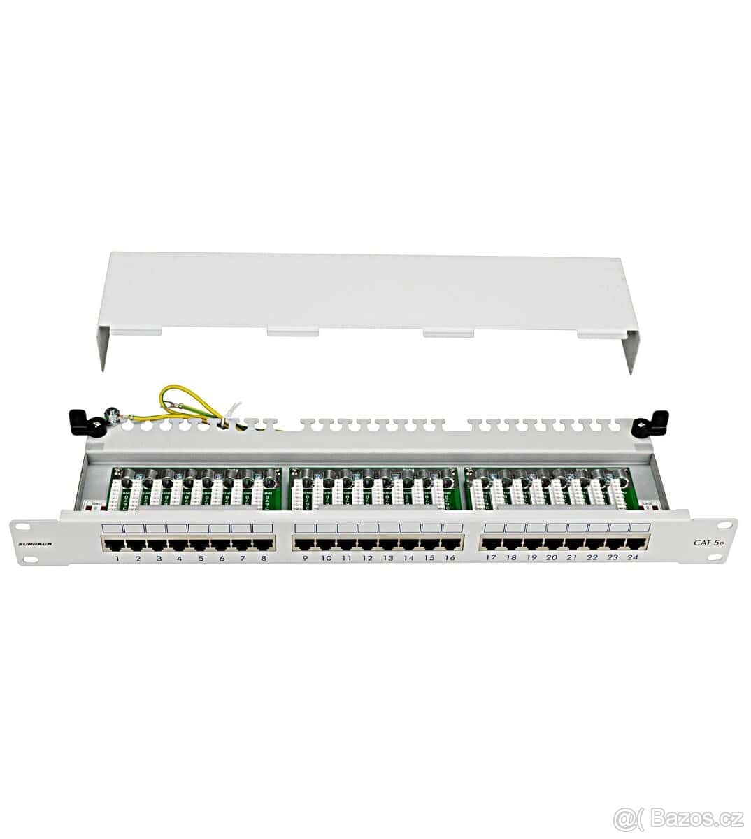Patch panel SCHRACK, 24xRJ45, 19", 1U. 8